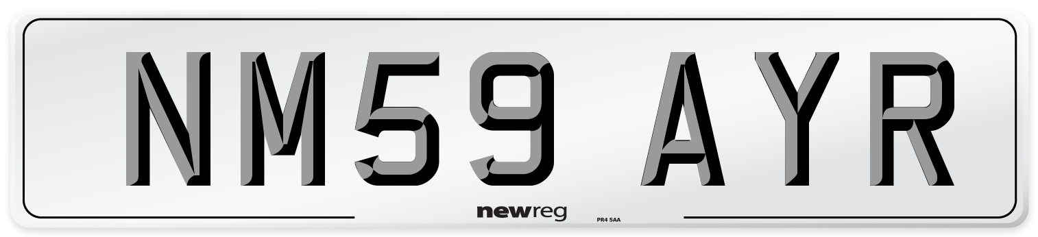 NM59 AYR Number Plate from New Reg
